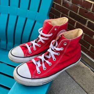 converse chuck taylor all star red high tops